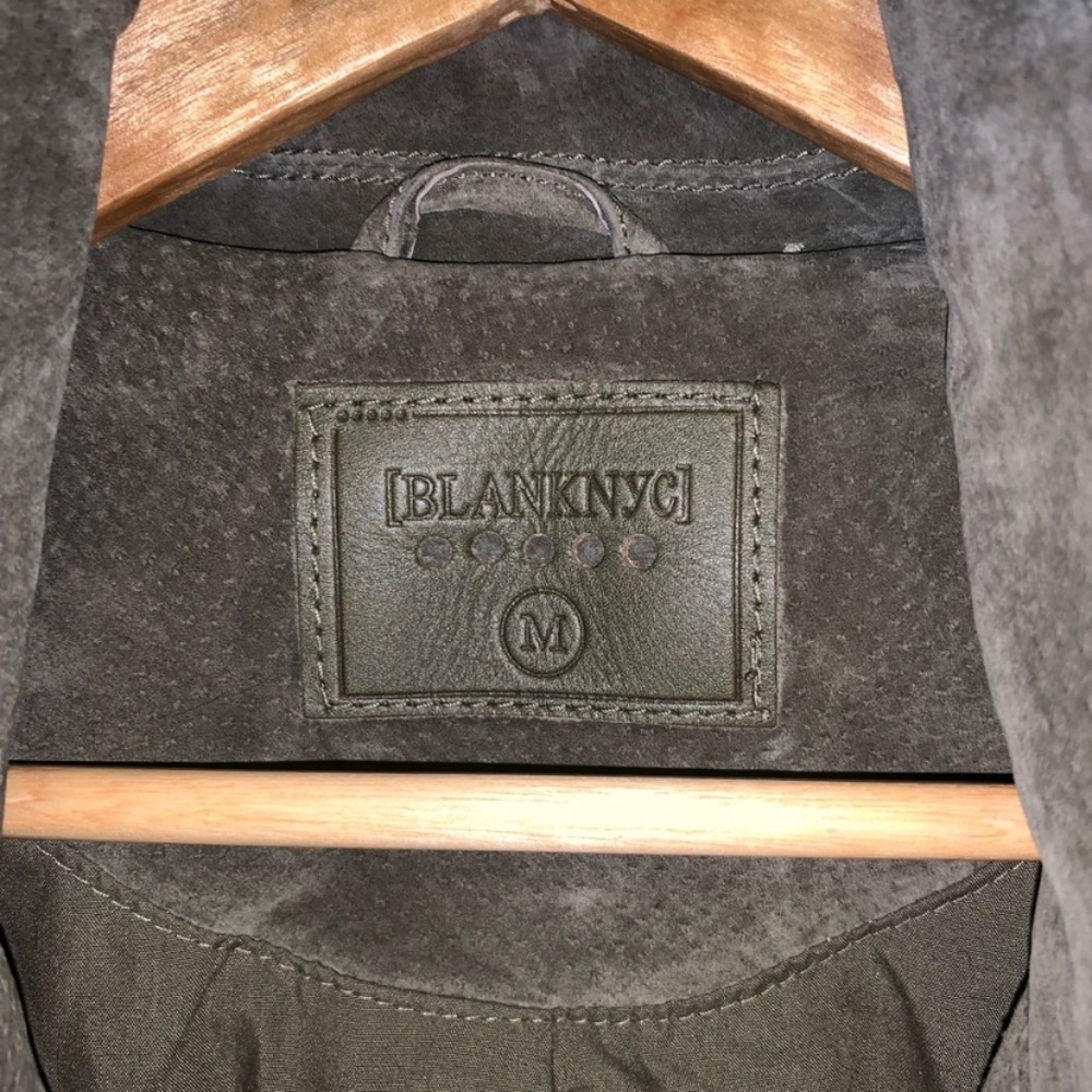 RARE BLANK NYC SUEDE OLIVE MOTO JACKET - Picture 3 of 3